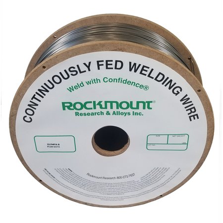 ROCKMOUNT RESEARCH AND ALLOYS Olympia B FC, Flux Core Hardfacing for Severe Abrasion Applications, Self-Shielded, 1/16" Dia., 25lb 7694